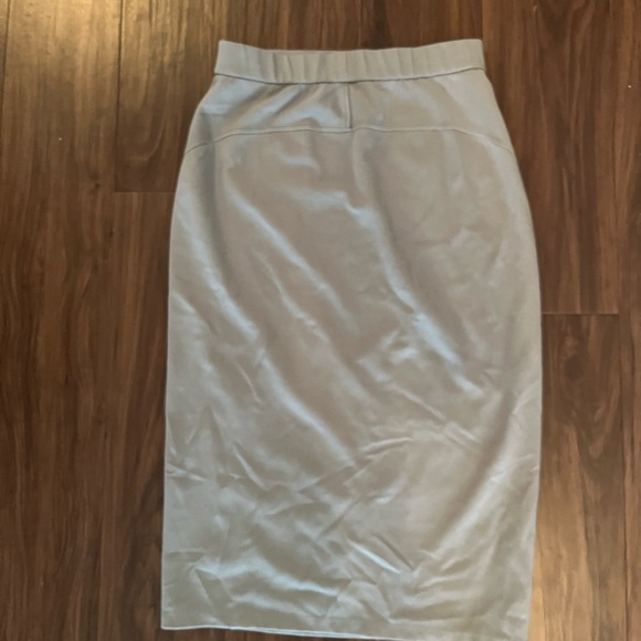 Womens Eileen Fisher Ponte Knit Stretch Pencil Straight Skirt Elastic Gray Small - Picture 3 of 6